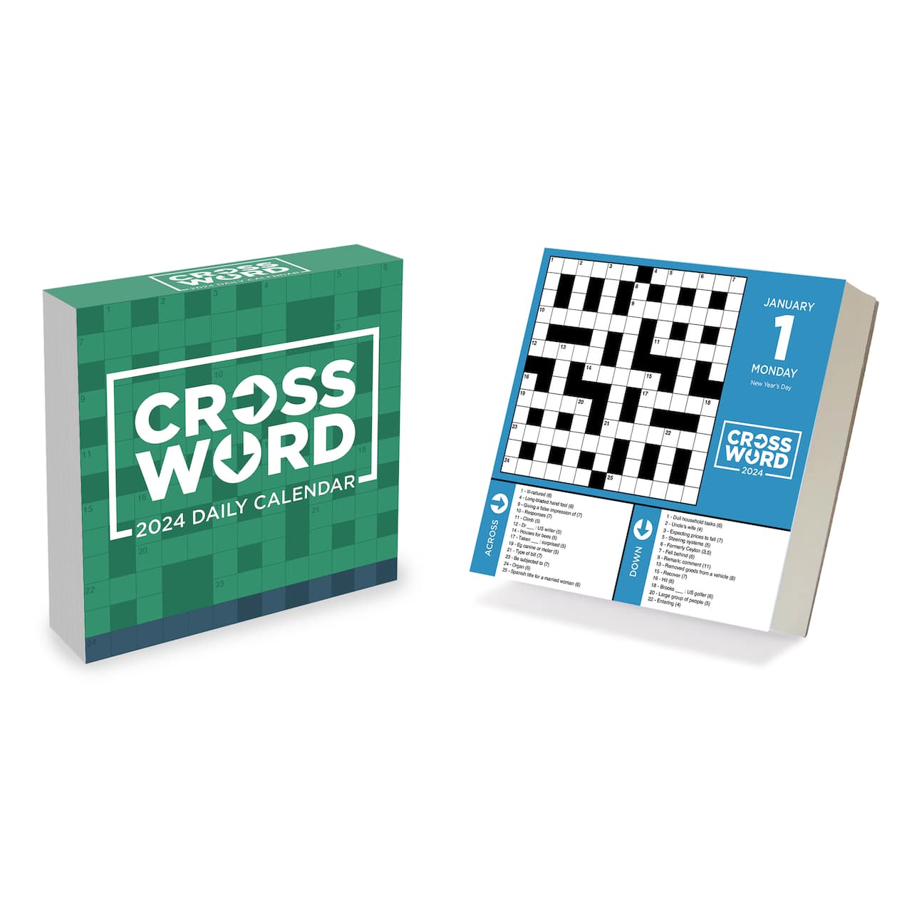 TF Publishing 2024 Crossword Puzzles Daily Desktop Calendar